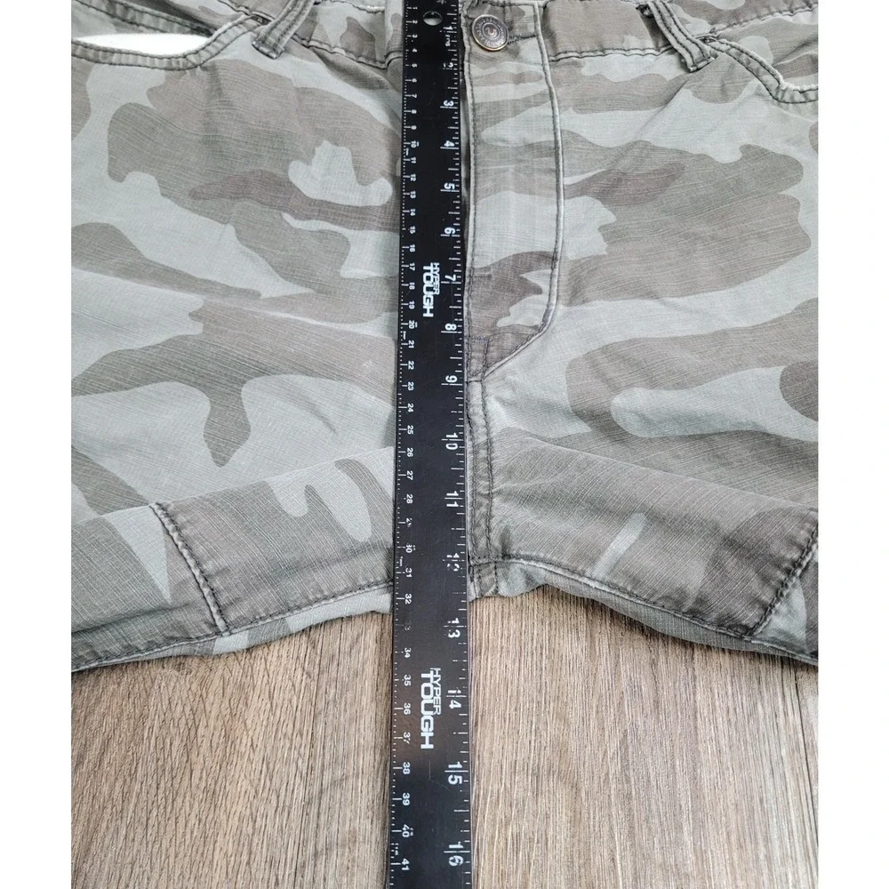 True Religion Geno Moto Pants Mens 44 Camo Ripstop Relaxed Slim Biker Military